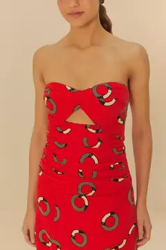 Vestido Longo Estampado Tuca Poá - FARM RIO - ELMÊ