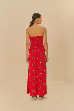 Vestido Longo Estampado Tuca Poá - FARM RIO - loja online