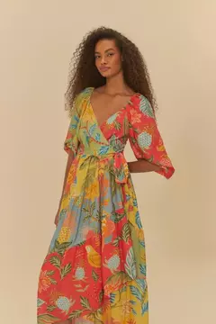 Vestido Cropped Estampado Amalfi Mix - FARM RIO na internet