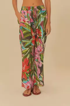 Calça Estampada Jardim De Sonho - farm praia - comprar online