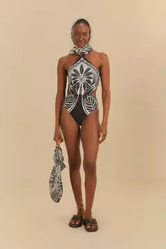 Maiô Lenço Localizado Estampado Foz - FARM PRAIA - comprar online