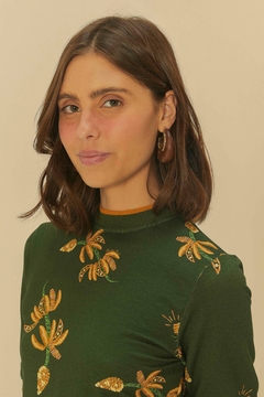 BLUSA RETILINEA BRILHO DE BANANA - FARM RIO - ELMÊ