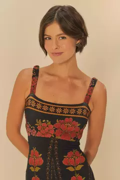 Vestido Midi Estampado Madalena - FARM RIO - ELMÊ
