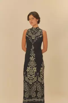 Vestido Midi Estampado Borbolina - FARM RIO na internet