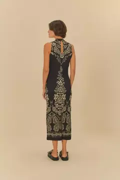 Vestido Midi Estampado Borbolina - FARM RIO - loja online