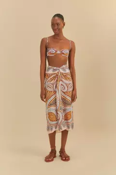 Saia Pareô Localizada Estampada Catalina - FARM PRAIA - comprar online