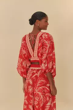 Blusa Franzida Estampada Amalfi - FARM RIO - ELMÊ