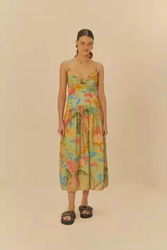 Vestido Longo Estampado Amalfi Verde - FARM RIO - comprar online