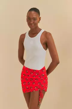 Mini Saia Estampada Tuca Poá - farm - comprar online
