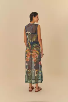 Vestido Midi Tule Rio De Mosaíco - FARM RIO - ELMÊ