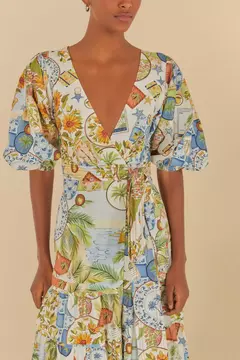 Vestido Longo Souvenir - farm rio - ELMÊ