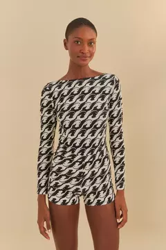 Short Estampado Pantera Da Noite - farm praia - ELMÊ