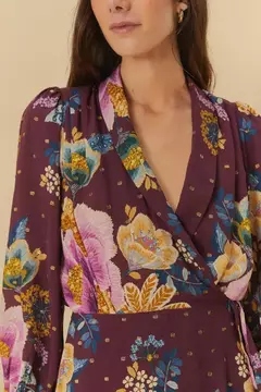 Vestido Curto Estampado Jardim Delicado - FARM RIO na internet