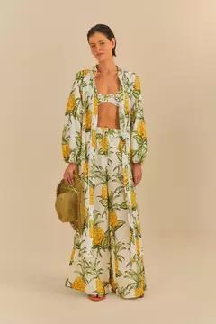 Chamise Estampada Suco De Abacaxi - farm praia - comprar online