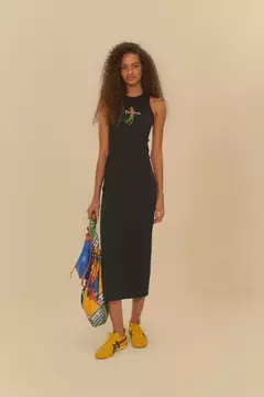 Vestido Cropped Rib Estampado Farm Rio Passáros - FARM RIO - comprar online