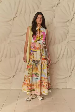 Vestido Cropped Estampado Farm Rio Passáros - FARM RIO - comprar online