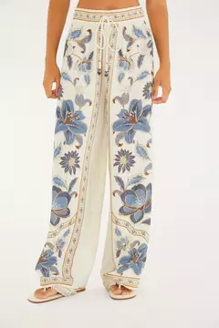 Calça Pantalona Estampada Marcelle - FARM RIO - comprar online