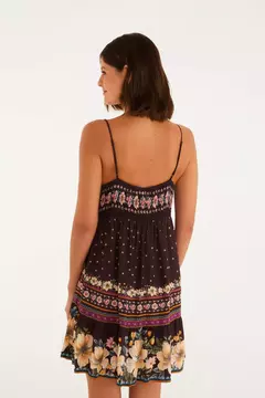 Vestido Curto Estampado Flori - FARM RIO - ELMÊ