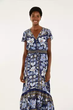 Vestido longo estampa marcelle - farm rio na internet