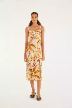 Vestido pregas brasil artesanal - FARM RIO - comprar online