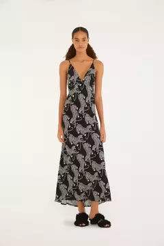 Vestido Alcinhas Estampado Tigres - farm - comprar online
