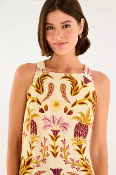 Vestido Curto Estampado Tapeçaria Tropical - FARM RIO - loja online