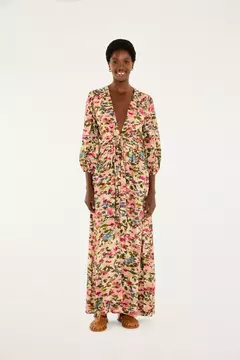 Vestido Longo Estampado Jardim De Flor - FARM - comprar online