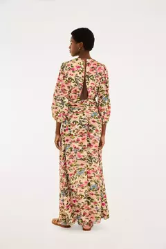 Vestido Longo Estampado Jardim De Flor - FARM na internet