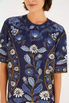 Vestido T-Shirt Basico Estampado Marcelle - FARM RIO - ELMÊ