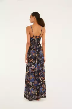 Vestido Longo alça Noite Florida - FARM na internet