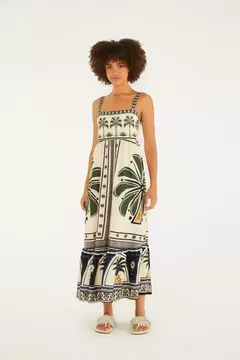 Vestido Midi Estampado Jardim Tropical - FARM RIO - comprar online