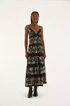 Vestido Longo Estampado Jardim Maravilhoso - FARM - comprar online