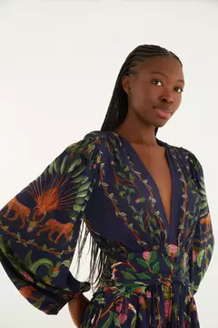 Vestido Midi Estampado Balamana - FARM RIO na internet