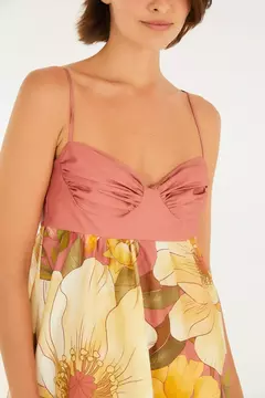Vestido curto romance de flor - farm rio - ELMÊ