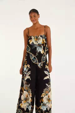 Macacão Alça Estampado Jardim Real - FARM - comprar online
