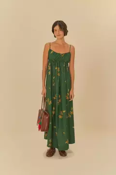 Vestido Longo Estampado Brilho De Banana- FARM RIO na internet