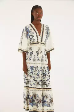 Vestido Midi Estampado Marcelle - FARM - ELMÊ