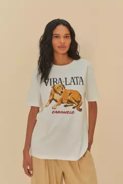 T-Shirt Estampa Vira Lata Off - farm rio na internet