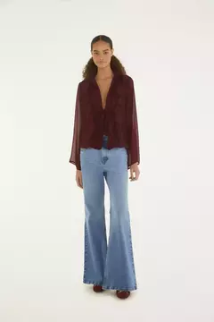 Calça Jeans Flare Alta - farm rio - comprar online