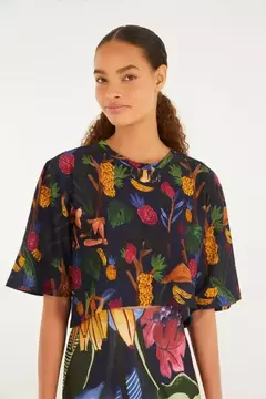 T-shirt cropped encanto solar - FARM RIO - comprar online