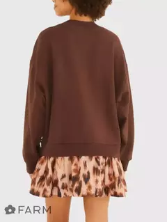 vestido moletom risquinho de onça - farm na internet