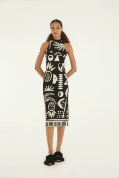 vestido lenço tropical - farm rio - comprar online