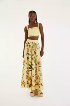 Saia Evasê Estampada Bosque Chic - FARM - comprar online