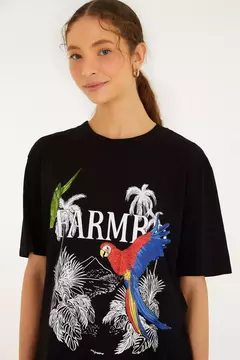 T-Shirt Media Paisagem Ipanema Preta - FARM - comprar online