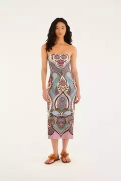 Vestido Midi Sem Alça Nirvana - FARM - comprar online