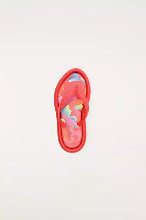 CHINELO CANOA ESTAMPA OMBRE CHITA vermelho melancia - farm apé - comprar online