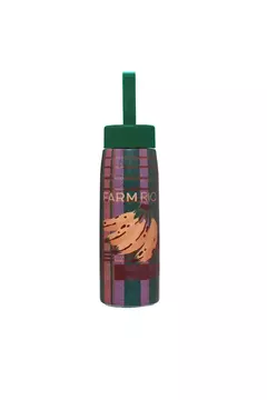GARRAFA 500ML QUE SEDE SOFIA XADREZ verde - farm me leva - comprar online