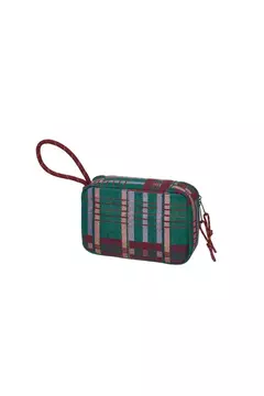 Necessaire Xerô Sofia Xadrez verde - farm me leva na internet