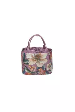 NECESSAIRE ZIRIGUIDUM ROMANCE EM FLOR ROXO - farm me leva na internet
