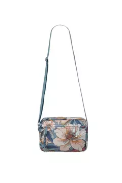 BOLSA ZIRIGUIDUM ROMANCE EM FLOR AZUL - farm me leva na internet